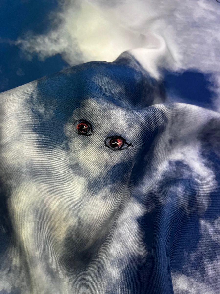 "all his decisions" silk scarf