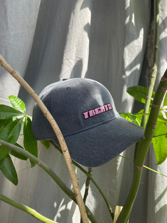 treats embroidered logo dad cap