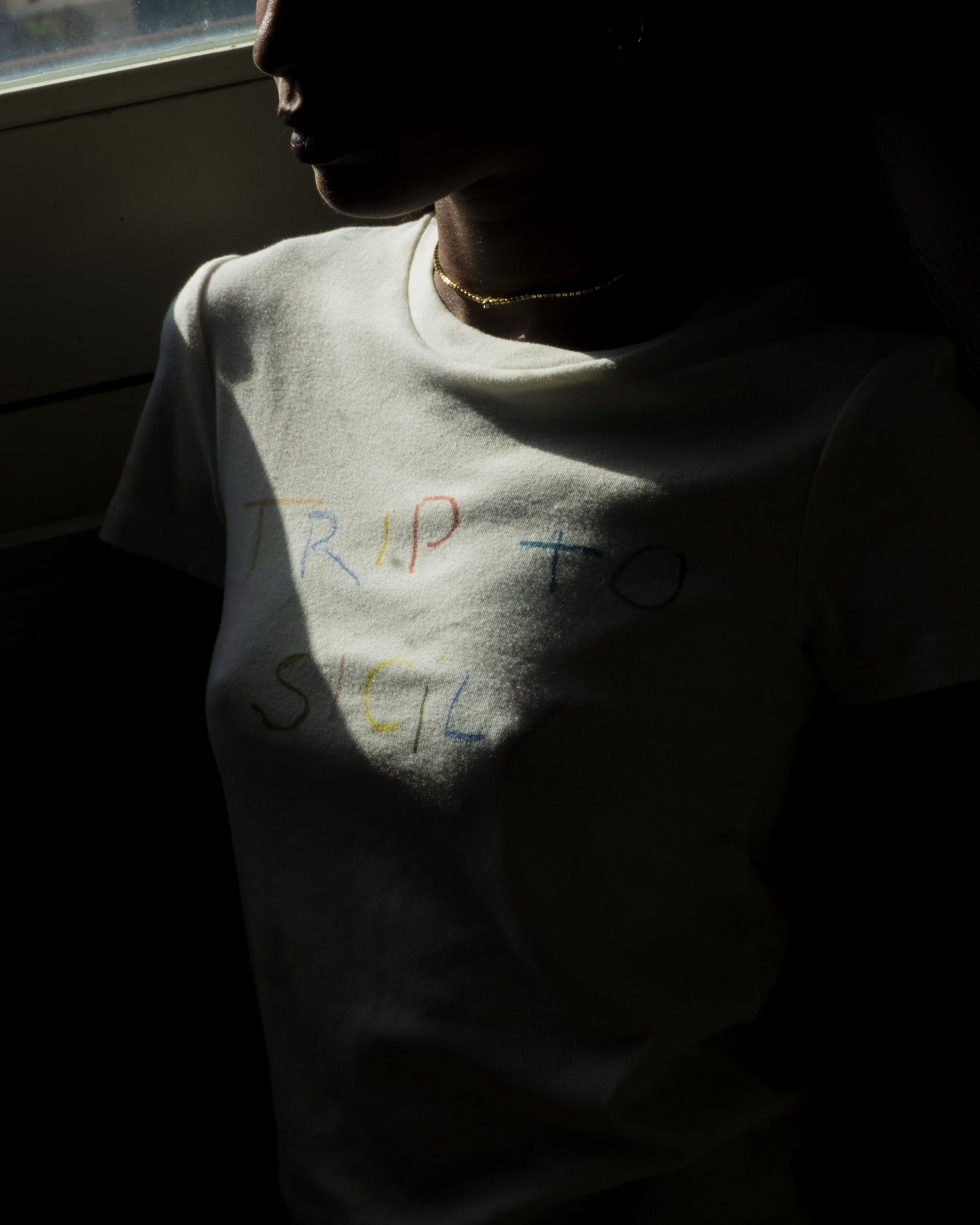 трип to sicilia white baby tee