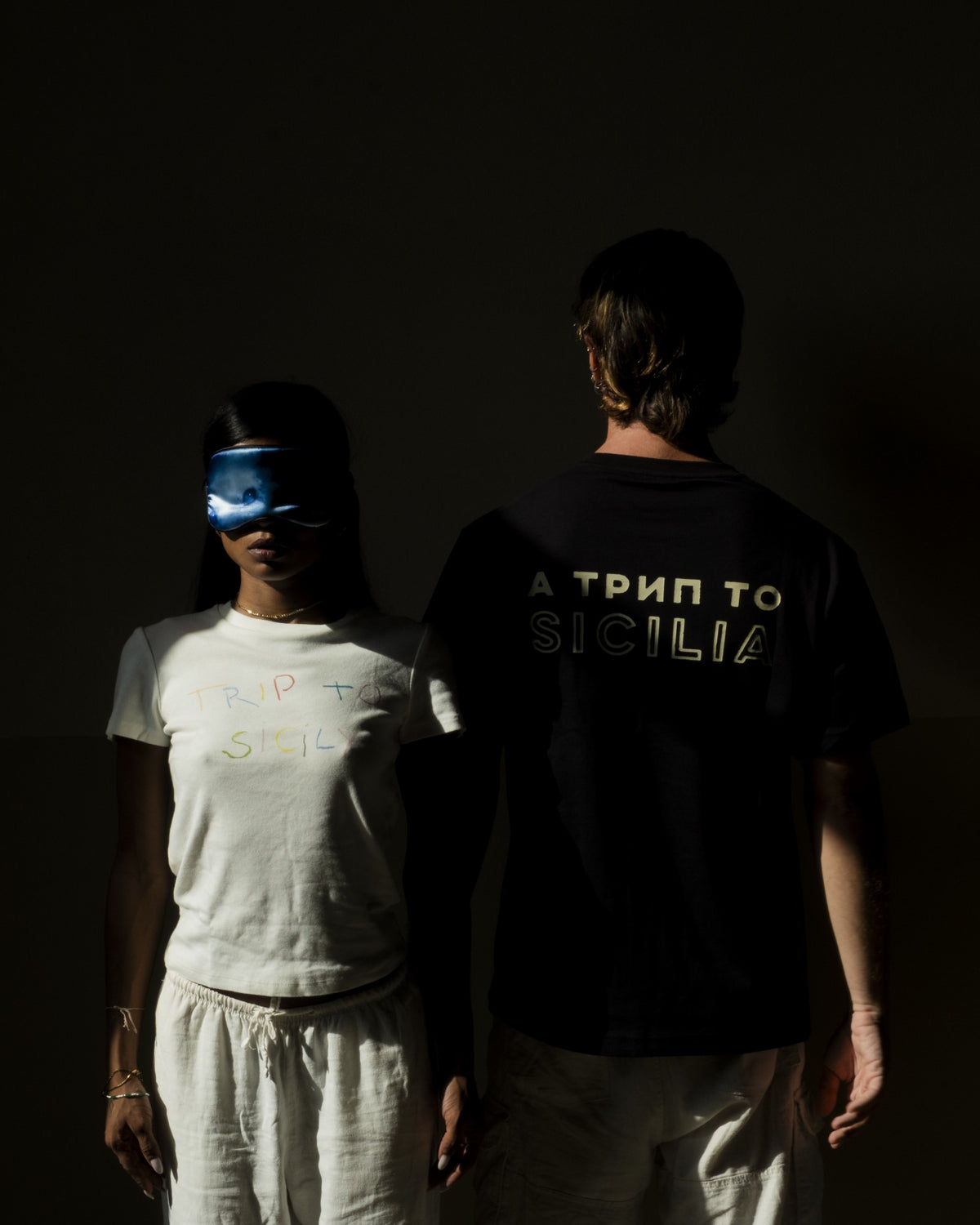 трип to sicilia white baby tee